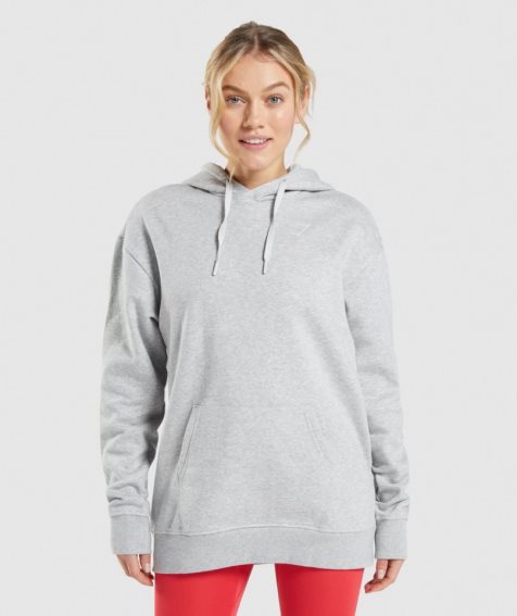 Women's Gymshark Training Oversized Hoodie Light Grey | NZ 8KBOXV